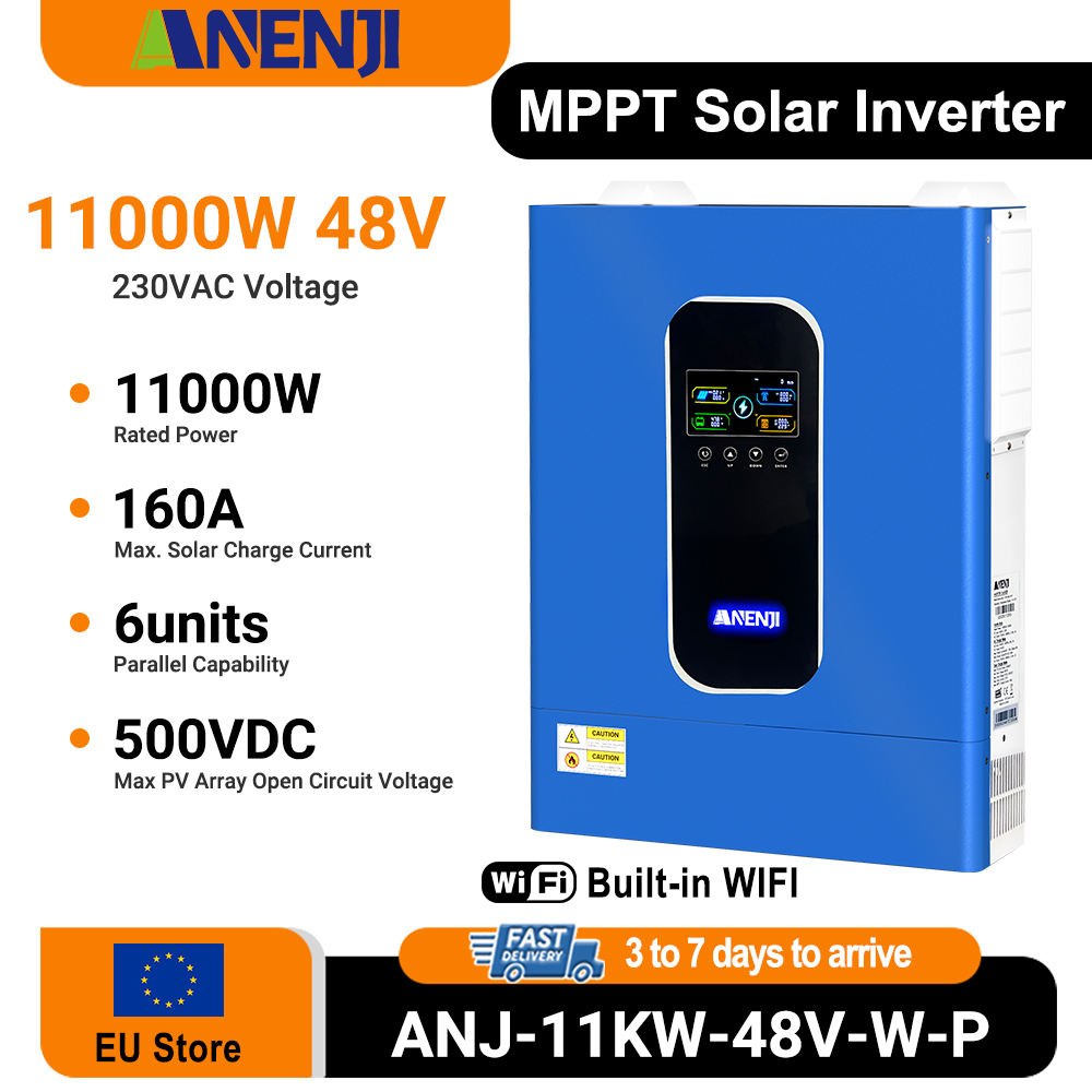 Hybrid Solar Inverter 5.5Kw Mppt 48V - ANENJI 11KW 48V onduleur solaire hybride